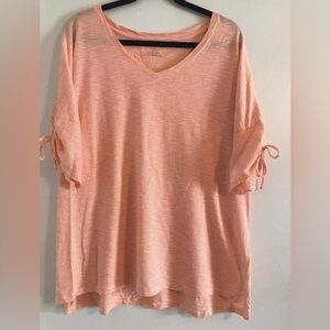 Talbots Orange and White Top for Summer